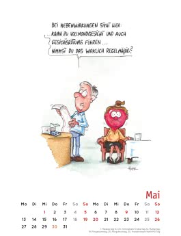 Handicaps 2024: Monatskalender für die Wand