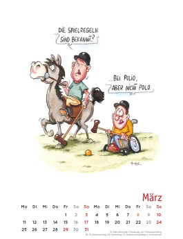Handicaps 2024: Monatskalender für die Wand