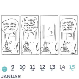 Hauck & Bauer Postkartenkalender 2023: Cartoons zum Aufstellen und Verschicken