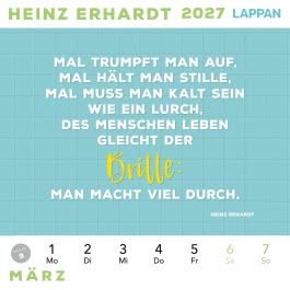 Innenansicht von „Heinz Erhardt Postkartenkalender 2027“