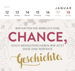 I burn for you - Romance-Postkartenkalender 2026