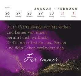 I burn for you - Romance-Postkartenkalender 2026