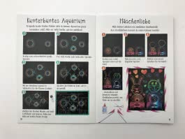 Kreative Kratzkunst: Spiralen: Set mit 7 Kratztafeln, Spirograph, Anleitungsbuch und Holzstift