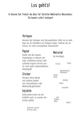 Kreatives Bastelset: Weihnachten
