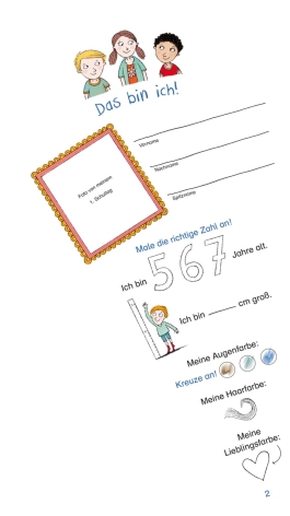 Innenansicht von „Lustige Rätsel zum Schulanfang (Schultüte blau)“