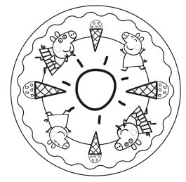 Peppa Wutz Ausmalbilder: MANDALA Malspaß