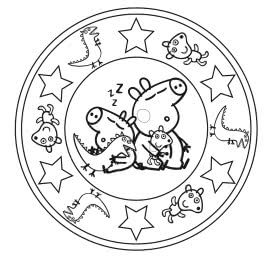 Peppa Wutz Ausmalbilder: MANDALA Malspaß