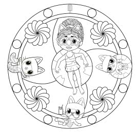 Gabby's Dollhouse: Mandala-Malspaß
