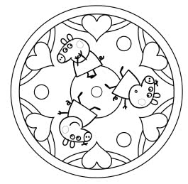 Peppa Wutz Ausmalbilder: MANDALA Malspaß