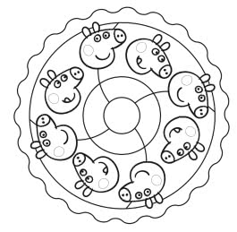 Peppa Wutz Ausmalbilder: MANDALA Malspaß