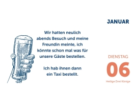 Männer, die aufs Wasser starren - Flachwitzkalender 2026