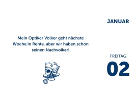 Männer, die aufs Wasser starren - Flachwitzkalender 2026