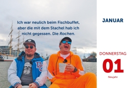 Männer, die aufs Wasser starren - Flachwitzkalender 2026