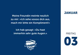 Männer, die aufs Wasser starren - Flachwitzkalender 2025