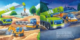 Innenansicht von „Mein Baby-Pixi-Buggybuch: Gute Nacht, kleiner Bagger!“