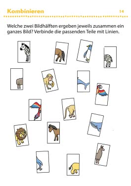 Mein bunter Kindergarten-Block: Rätseln, malen, kombinieren