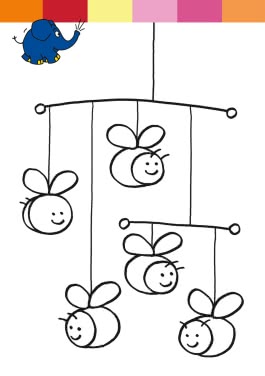 Mein bunter Kindergarten-Malblock mit Elefant und Hase