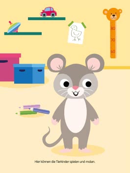 Innenansicht von „Mein buntes Anzieh-Stickerbuch: Tiere“