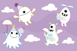 Innenansicht von „Mein buntes Formen-Stickerbuch: Lustige Monster“