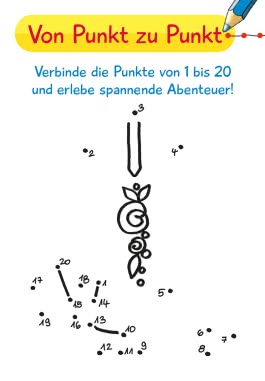 Innenansicht von „Mein kleines Malbuch: Punkte-Bilder von 1 - 20“