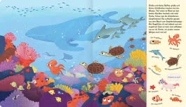 Innenansicht von „Mein lustiges Mitmach-Wimmelbuch: Tierfamilien“