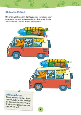 Innenansicht von „Mein Rätselblock mit der Maus - Fahrzeuge und Verkehr“