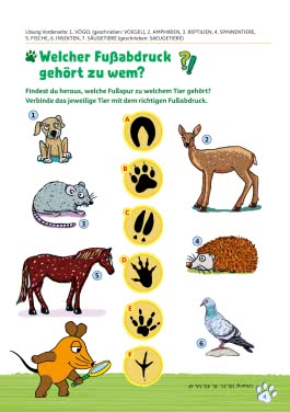 Innenansicht von „Mein Rätselblock mit der Maus- Wilde Tiere“