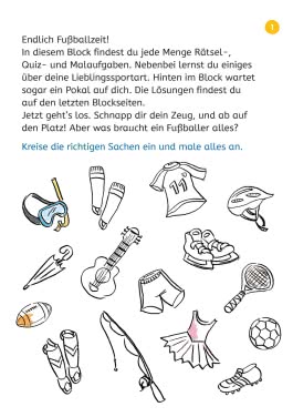 Innenansicht von „Mein supercooler Fußballblock“