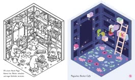 Innenansicht von „Mein süßes Stickerhaus: Cozy Cafés“