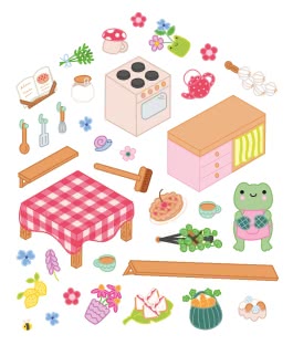 Innenansicht von „Mein süßes Stickerhaus: Cozy Home“