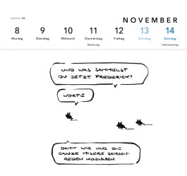 Innenansicht von „meta bene Postkartenkalender 2027“