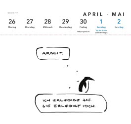 Innenansicht von „meta bene Postkartenkalender 2027“