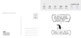 Innenansicht von „meta bene Postkartenkalender 2027“