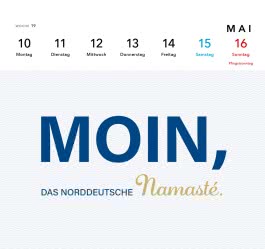 Innenansicht von „MOIN Postkartenkalender 2027“