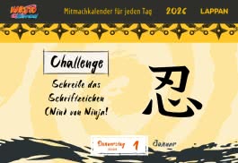 Naruto Shippuden 2026 Mitmachkalender für jeden Tag