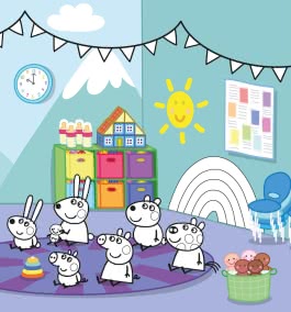 Innenansicht von „Peppa Pig: Mein Mal- und Geschichtenbuch“