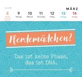 Innenansicht von „Pferdemädchen 2027 - Zum Reiten geboren, zum Ausmisten verdammt.“