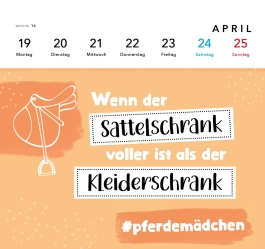 Innenansicht von „Pferdemädchen 2027 - Zum Reiten geboren, zum Ausmisten verdammt.“