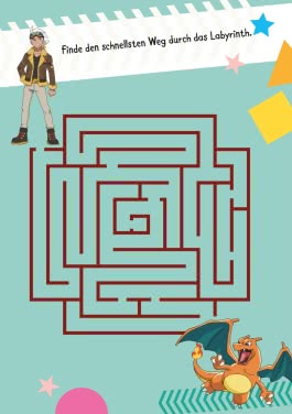 Innenansicht von „Pokémon Mein bunter Mal- und Rätselblock“