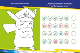 Innenansicht von „Pokémon Sticker- und Malspaß“