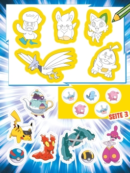 Innenansicht von „Pokémon Sticker- und Malspaß“