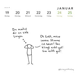 kriegundfreitag: Postkartenkalender 2026