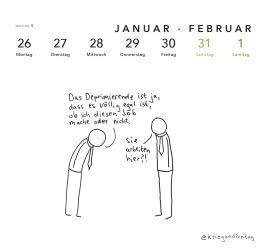 kriegundfreitag: Postkartenkalender 2026