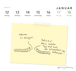 kriegundfreitag: Postkartenkalender 2026