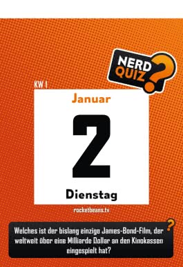 Rocket Beans TV – Nerd Quiz-Kalender 2024 mit Fragen rund um Games, Filme und Popkultur 