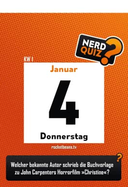 Rocket Beans TV – Nerd Quiz-Kalender 2024 mit Fragen rund um Games, Filme und Popkultur 