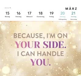 Innenansicht von „Romance-Postkartenkalender 2027 - I'm on your side“