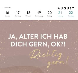 Innenansicht von „Romance-Postkartenkalender 2027 - I'm on your side“