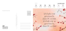 Innenansicht von „Romance-Postkartenkalender 2027 - I'm on your side“