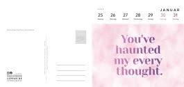 Innenansicht von „Romance-Postkartenkalender 2027 - I'm on your side“